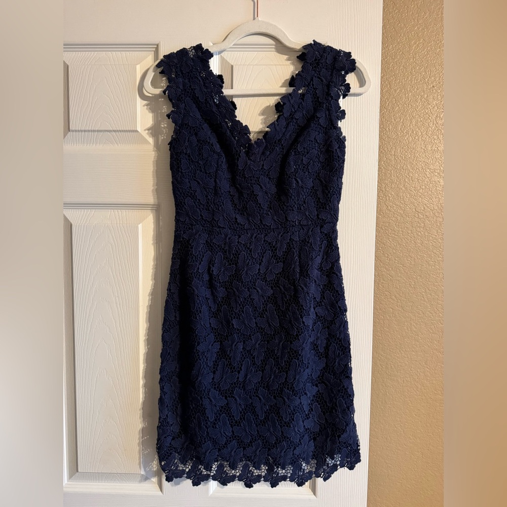Lilly Pulitzer Midnight Blue Lace Mini Dress